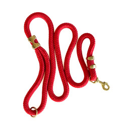 Mocna smycz z liny żeglarskiej 15 mm – ręczne wykonanie – mosiądz– 165 cm