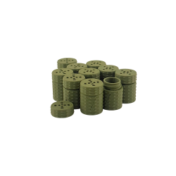 10er-Set Nosework Geruchsdosen – Größe S, Dunkelgrün