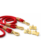 Leine und Hundemarken